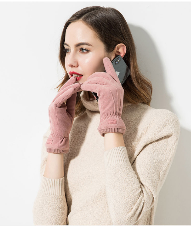 冬季保暖觸屏手套(束口款/絨毛款)