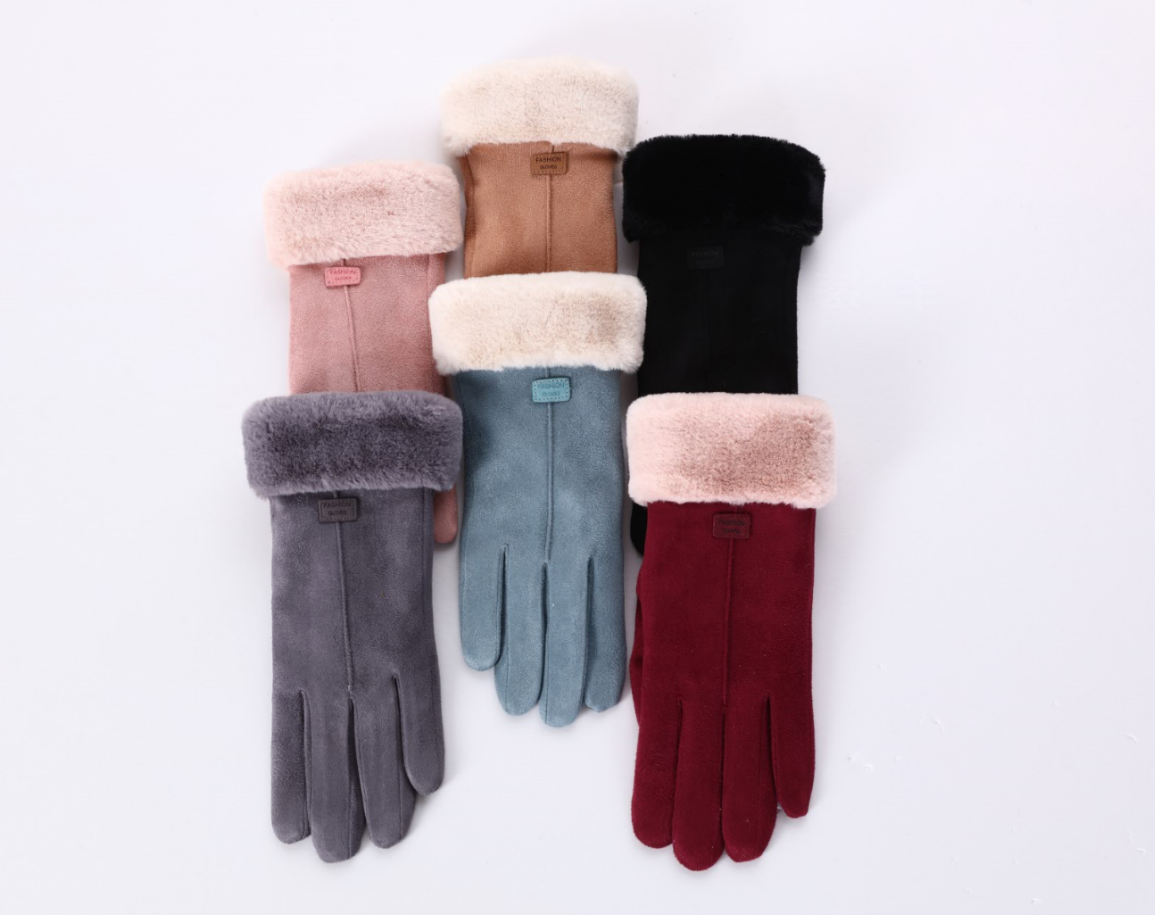 冬季保暖觸屏手套(束口款/絨毛款)