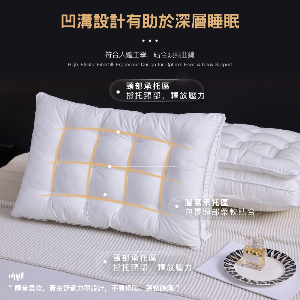 【BEST】六星級飯店棉枕系列 雲柔雙層枕 扭花雲朵枕 羽之超柔棉枕 水鑽超柔立體羽絲枕 抗菌枕 柔軟枕 多款任選 贈3M防潑水大和枕套(灰)