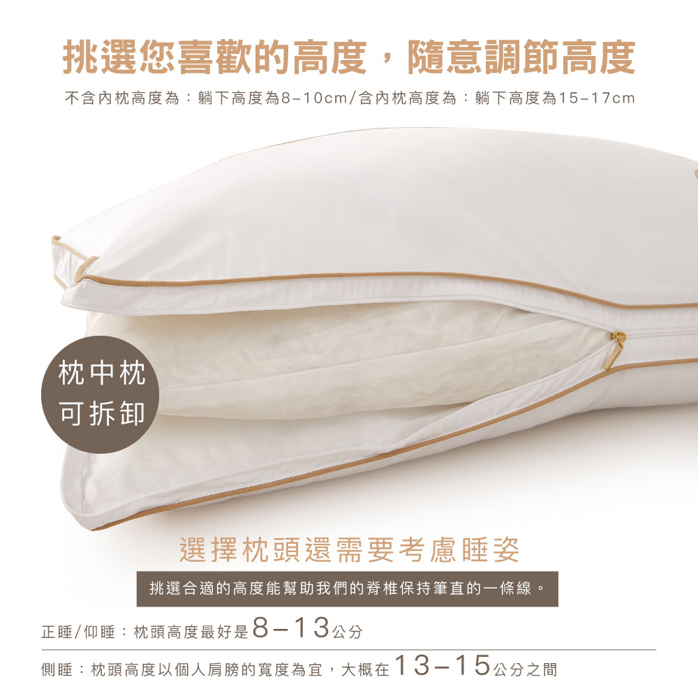 【BEST】六星級飯店棉枕系列 雲柔雙層枕 扭花雲朵枕 羽之超柔棉枕 水鑽超柔立體羽絲枕 抗菌枕 柔軟枕 多款任選 贈3M防潑水大和枕套(灰)