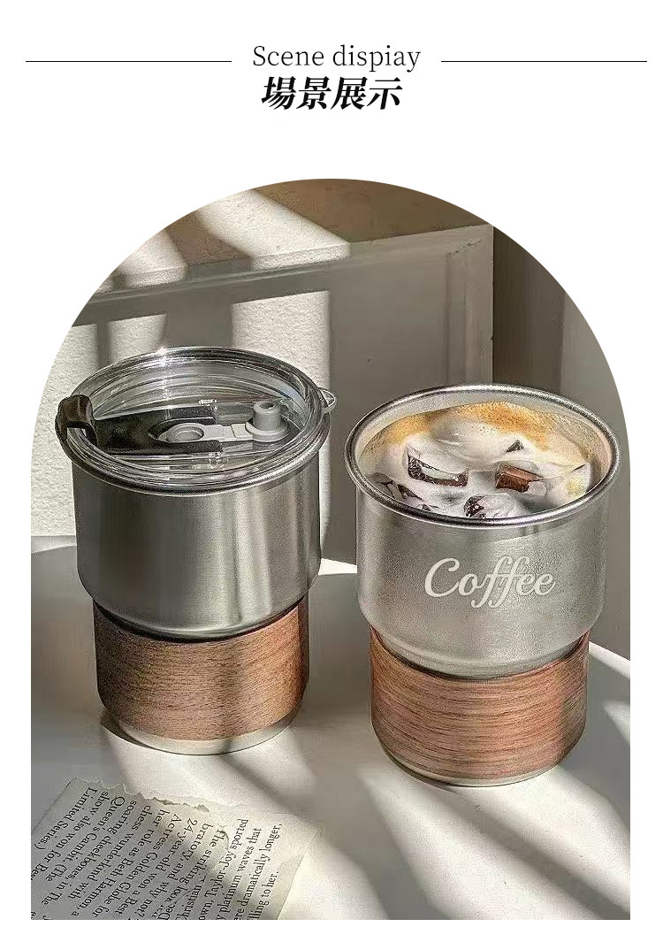 不鏽鋼304隨行帶蓋咖啡杯