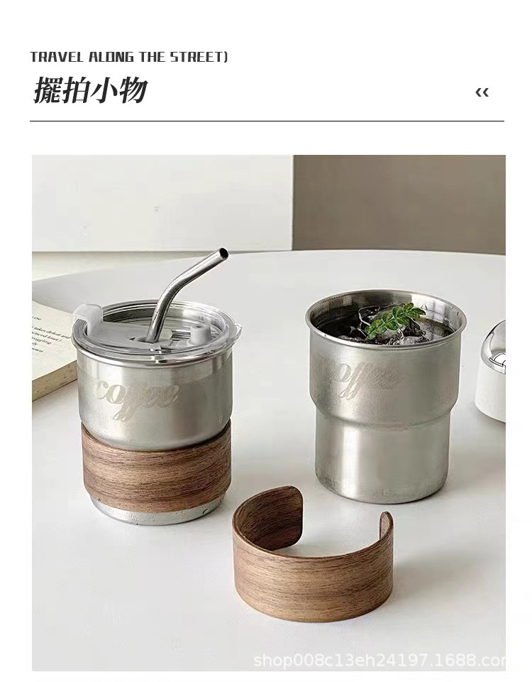 不鏽鋼304隨行帶蓋咖啡杯