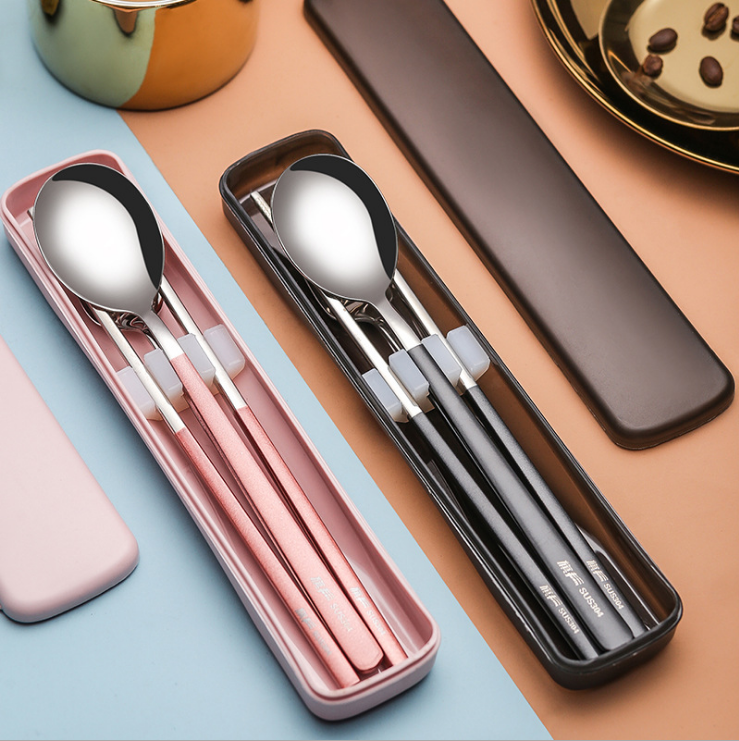 北歐風304不鏽鋼環保餐具組