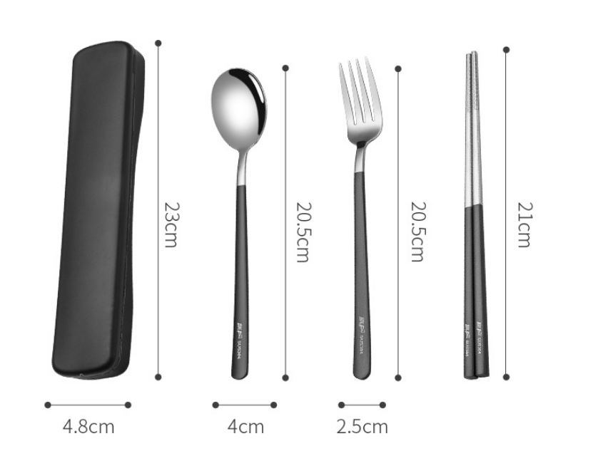 北歐風304不鏽鋼環保餐具組