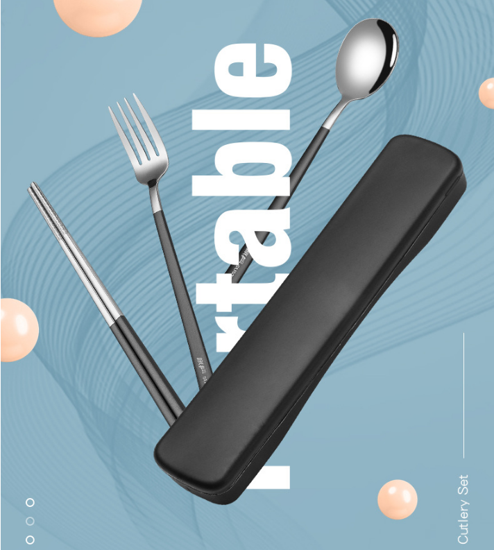 時尚兩用304不鏽鋼餐具組-無盒裝