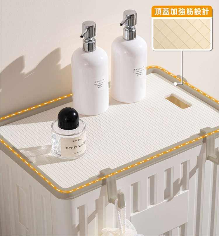 (2025 七月)【ANDYMAY2】85L玉川大容量雙層附輪收納箱-奶茶色(OH-Q328)