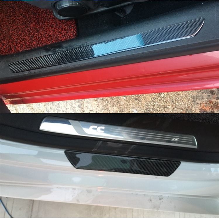 車用迎賓踏板保護貼-印花款/碳纖紋款