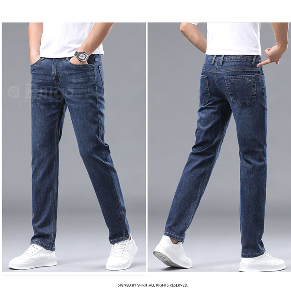 水洗涼感天絲牛仔褲