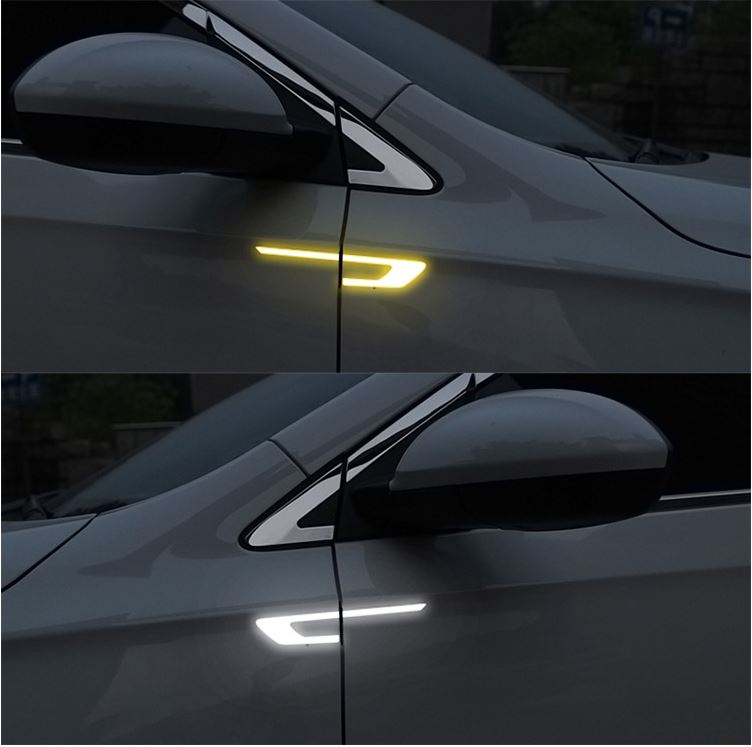 車用碳纖紋防撞反光貼(葉子板款/車門款)