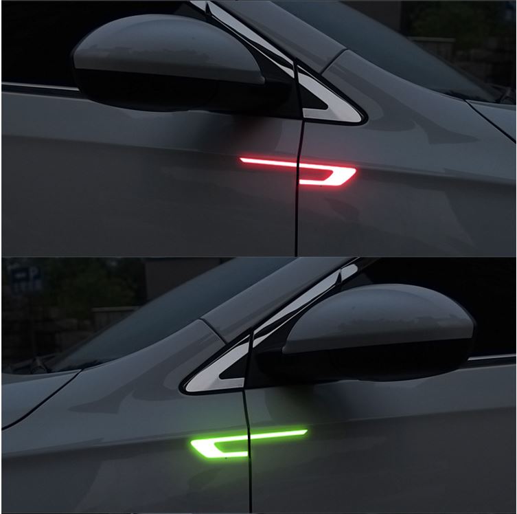 車用碳纖紋防撞反光貼(葉子板款/車門款)