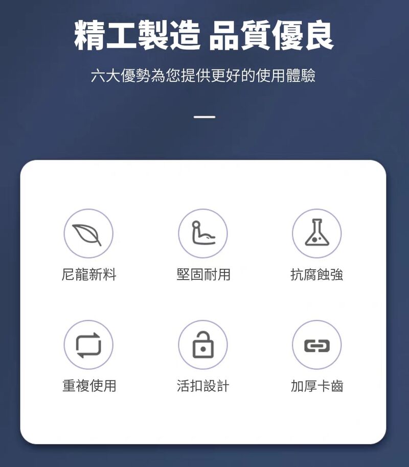 可拆式捆綁束帶 可重複使用 尼龍束帶 水管束帶