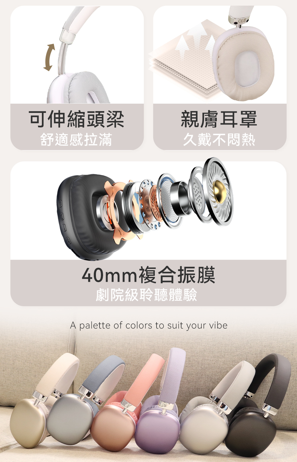 聆翔 T10 耳罩式藍芽耳機