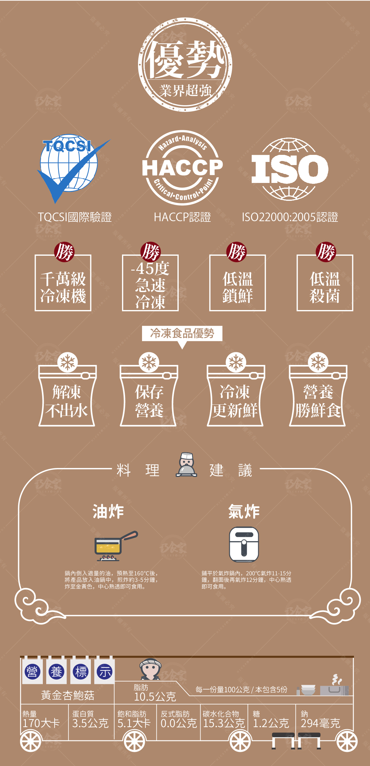【巧食家】黃金杏鮑菇 500g 氣炸美食