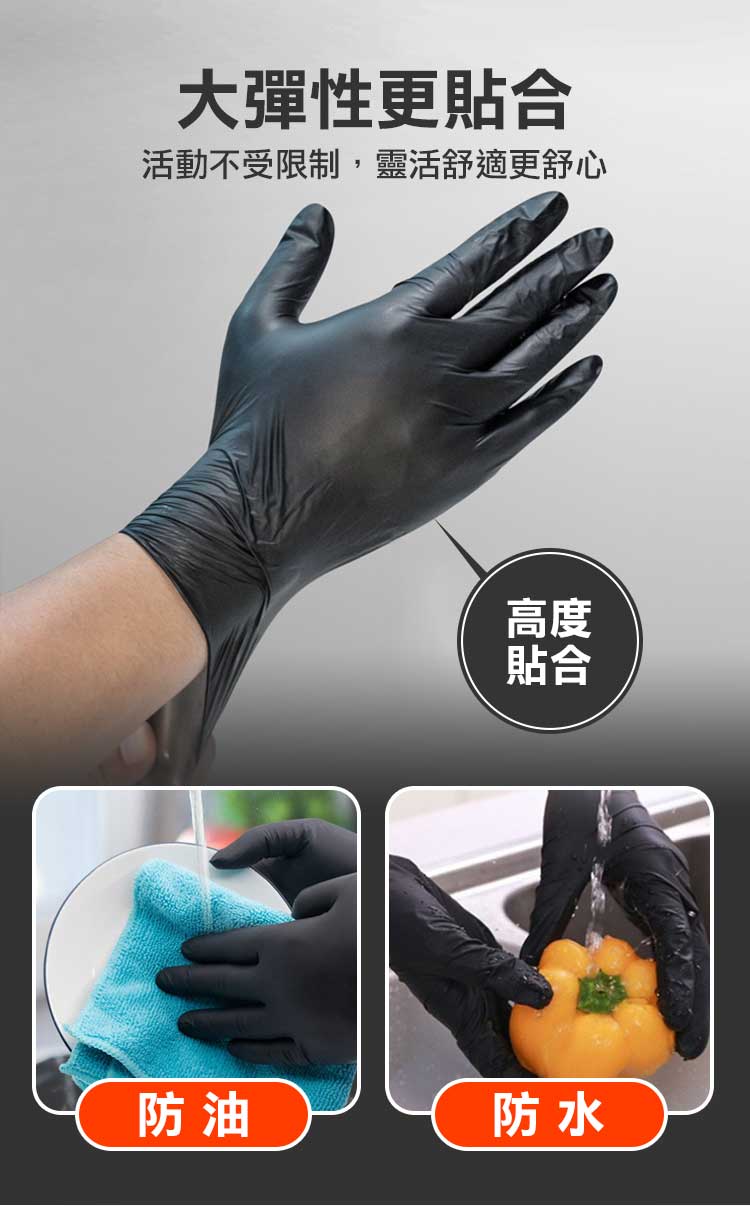 NBR輕薄款 舒適高彈丁腈手套(100入/盒)
