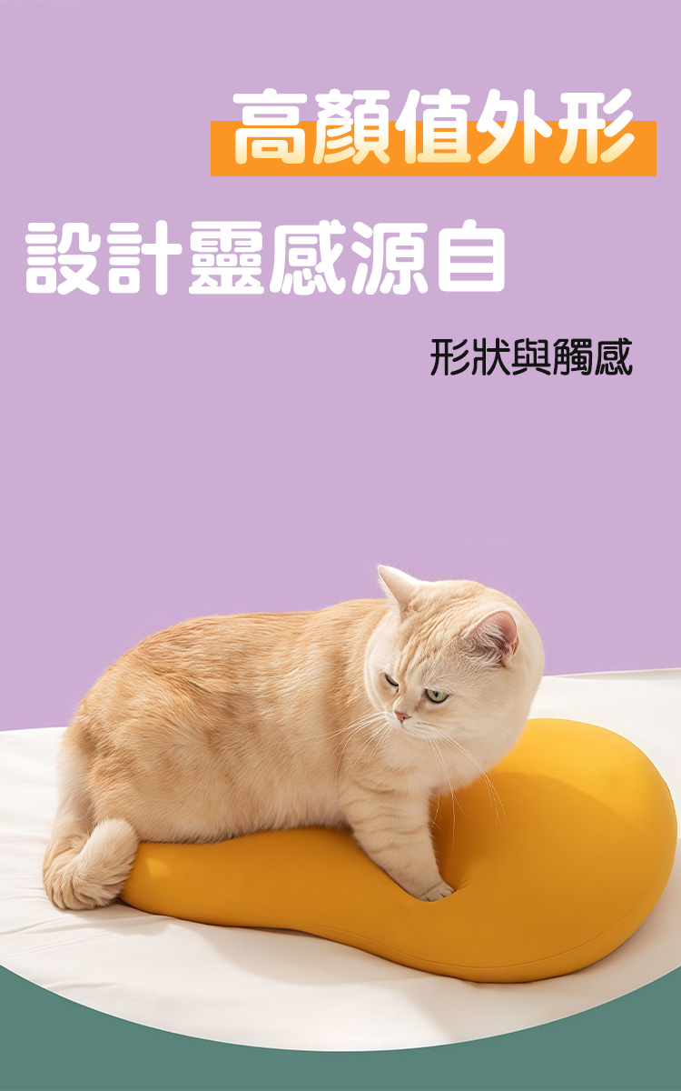 貓肚肚觸感記憶棉護頸枕