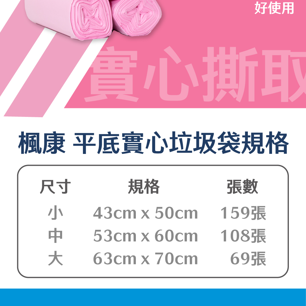 【楓康】撕取式環保垃圾袋3入 (大、中、小)