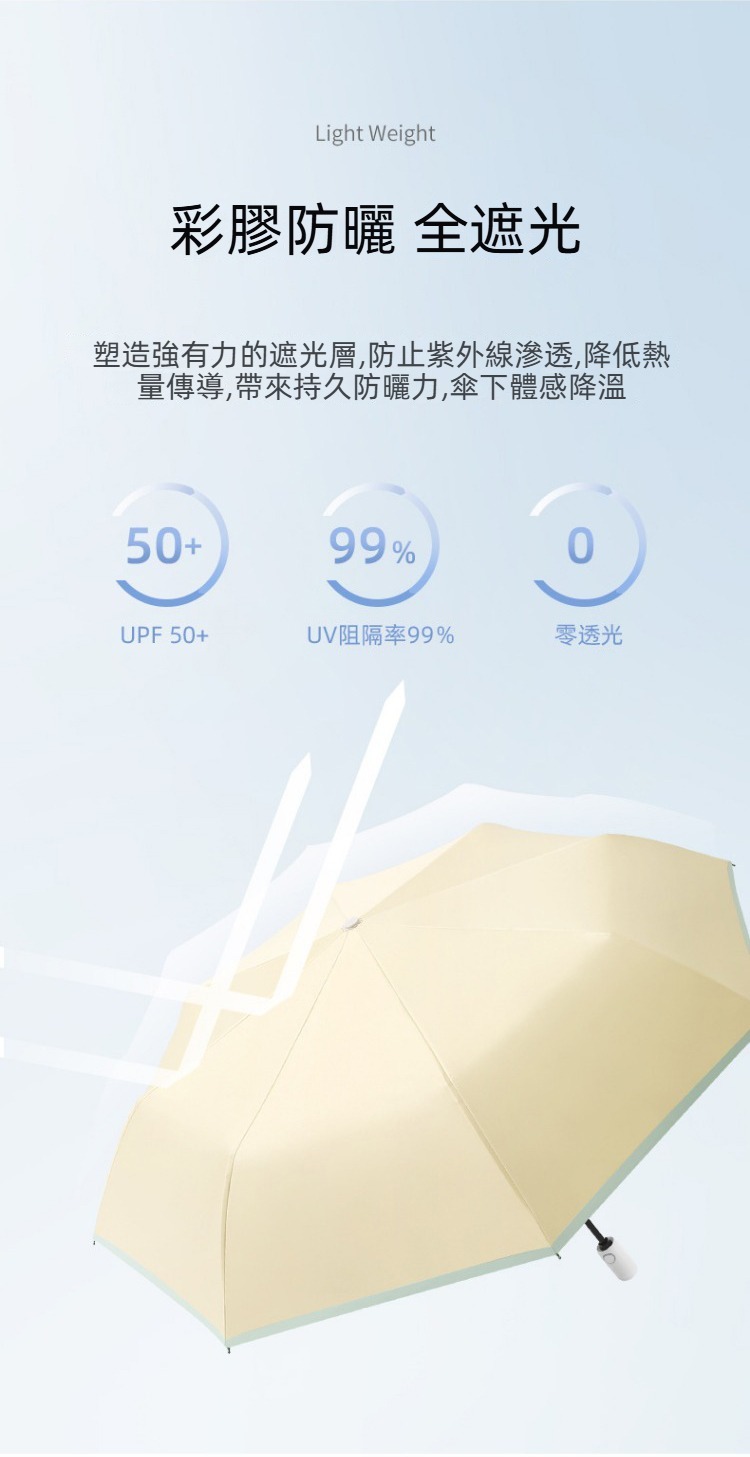 馬卡龍彩膠晴雨自動傘 雨傘 陽傘 抗UV 防紫外線
