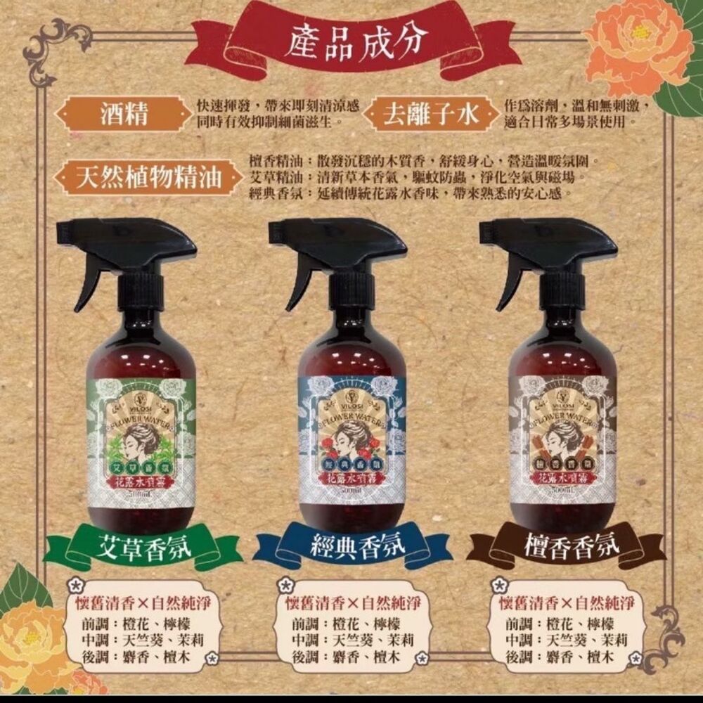 【夢回香】情懷版香氛花露水 懷舊風包裝 客廳臥室 陽台廁所