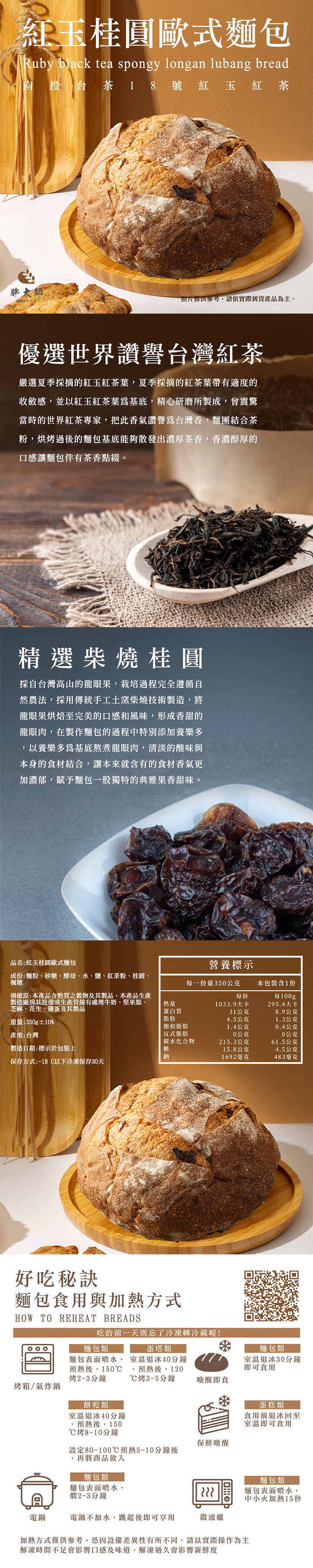 【胖大師】紅玉桂圓歐式麵包(350g/入)