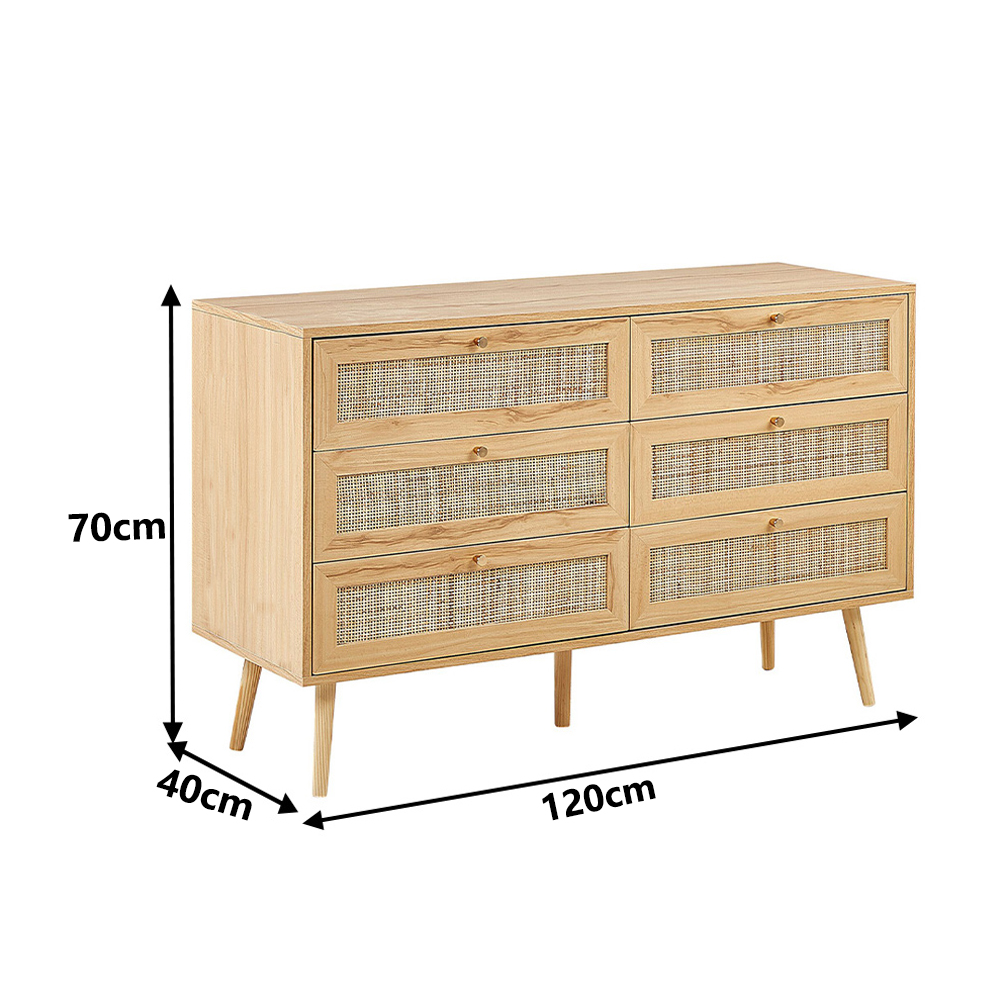 【E家工廠】編藤收納櫃 多抽滑軌抽屜櫃 多層大容量儲物櫃 衣櫃 層櫃 日式多功能櫃子 380