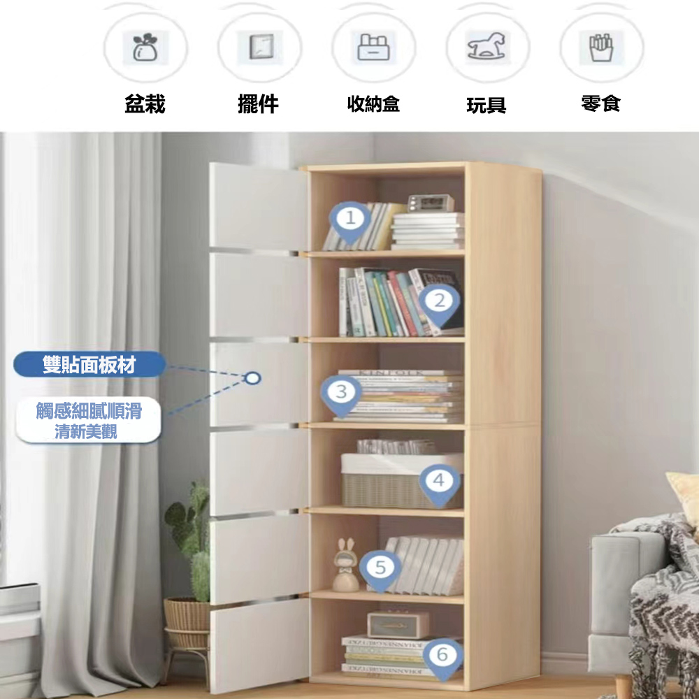 【E家工廠】收納櫃 書櫃 北歐書櫃 書架 木櫃 置物櫃 儲藏櫃 儲物櫃 五層櫃 門櫃 361