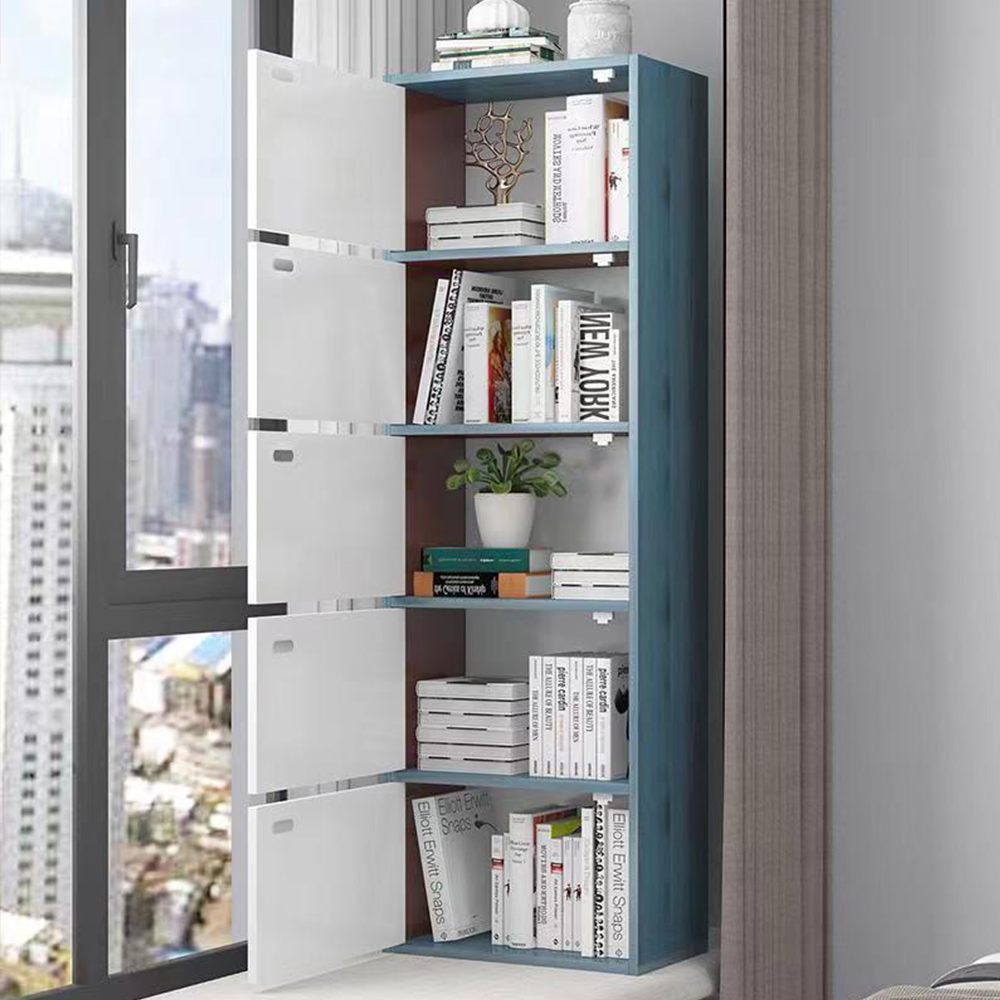 【E家工廠】收納櫃 書櫃 北歐書櫃 書架 木櫃 置物櫃 儲藏櫃 儲物櫃 五層櫃 門櫃 361