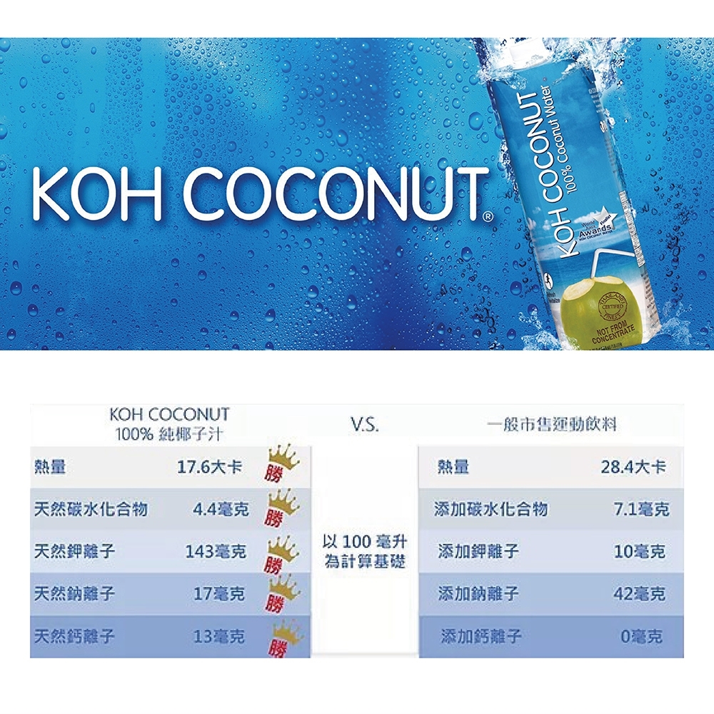 【酷椰嶼】100% 椰子水