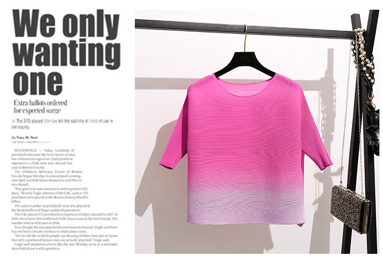 KSN2684元素壓褶風格上衣