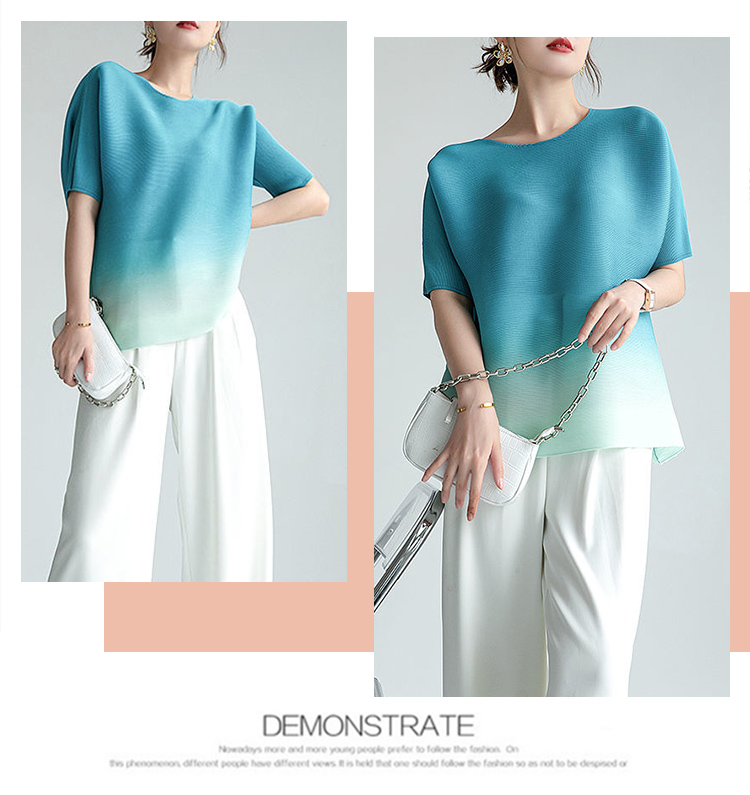 KSN2684元素壓褶風格上衣