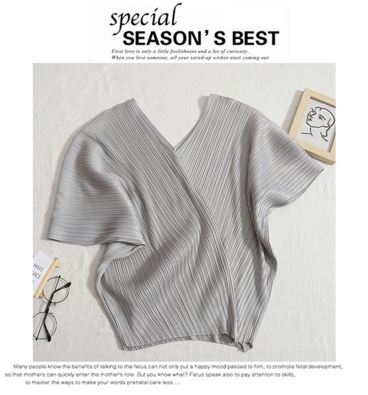 KSN2685吻痕壓褶風格上衣