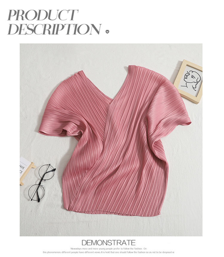 KSN2685吻痕壓褶風格上衣
