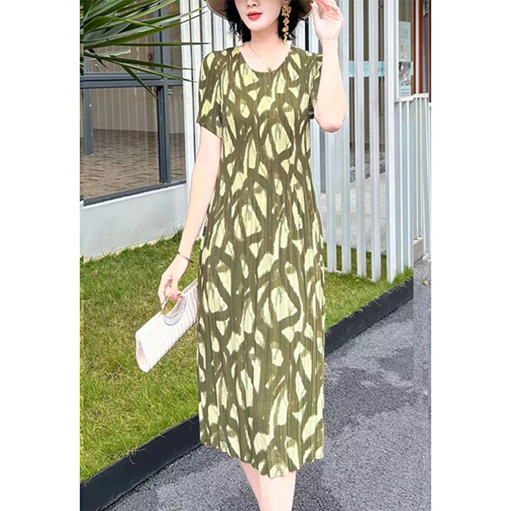 KSBN7695韓國完美英倫三宅壓褶褶皺洋裝