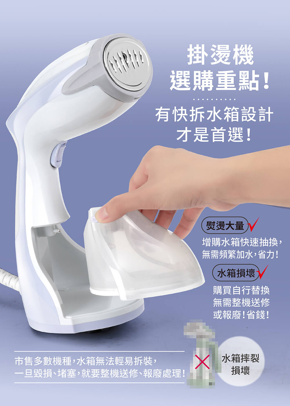 【MOLIJIA 魔力家】好熨氣手持式蒸氣掛燙機(BY010067)