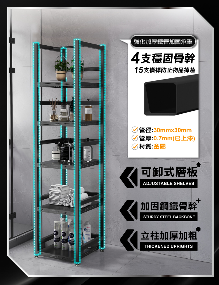 (2025 七月)【ANDYMAY2】阿姆斯工業風收納架-五層(OH-K128)
