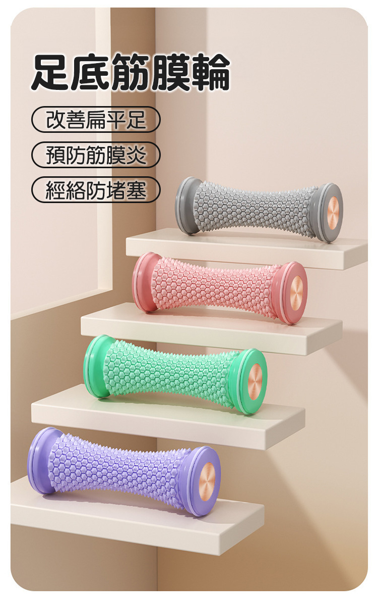 家用訓練手足肩肌肉筋膜按摩滾輪