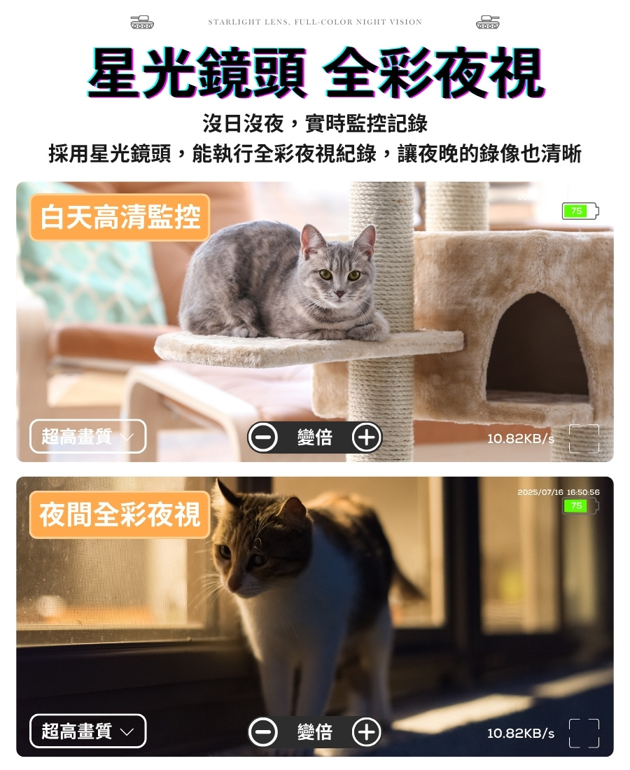 前後雙鏡頭 寵物監視器 全屋移動 雙向語音 手機遠程 監視器 攝像機 監控 雙鏡頭監視器　監視 寵物監視器