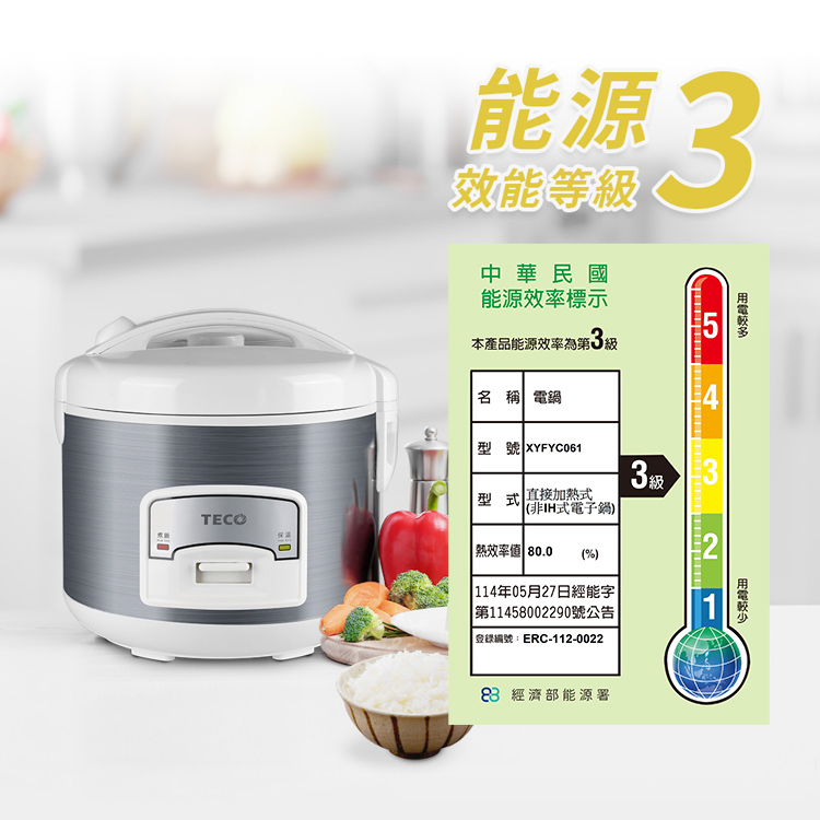 東元6人份電子鍋XYFYC061