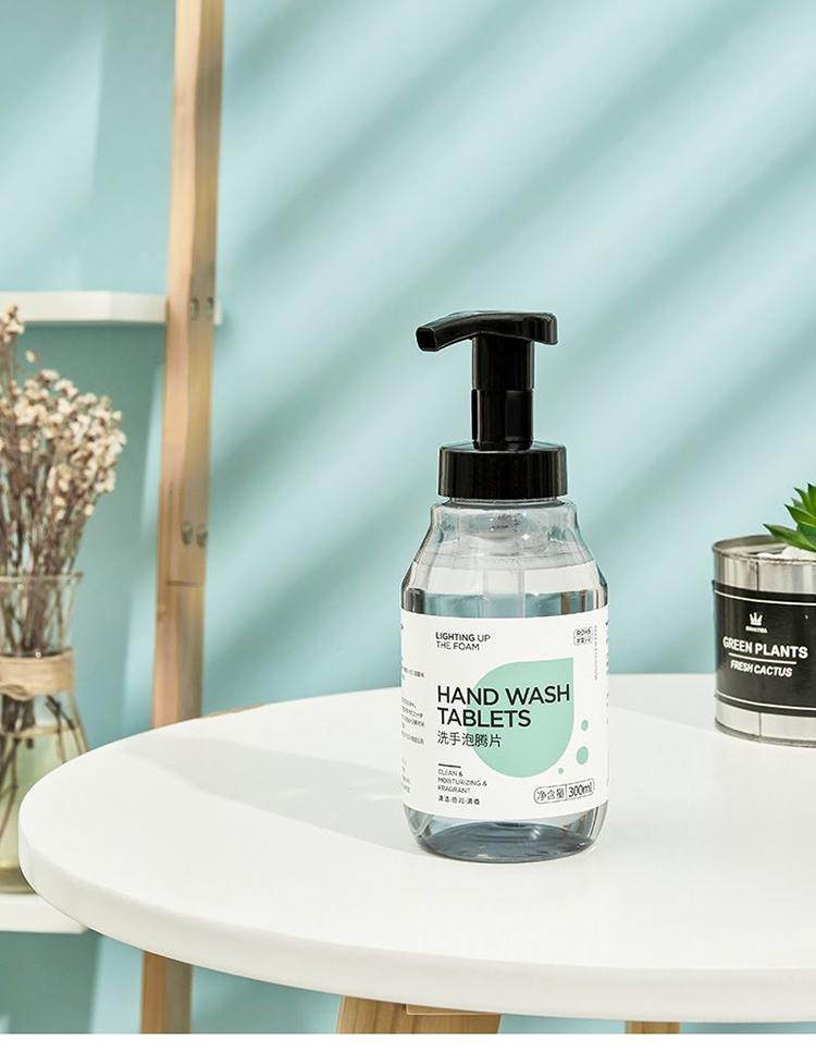 清爽舒適泡沫洗手液套組(按壓罐+泡騰片*10)