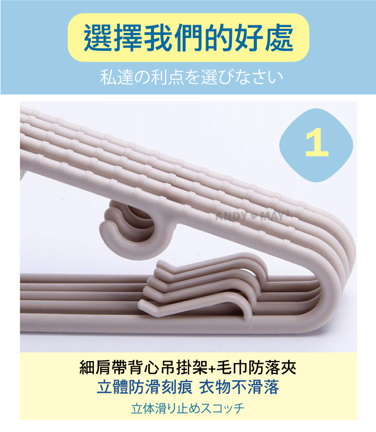 (2025 八月)【ANDYMAY2】乾濕兩用防滑可吊衣架(AM-T05)