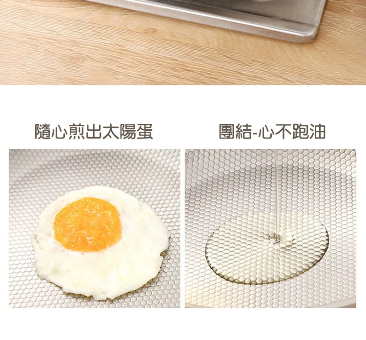 德國純鈦316不鏽鋼28cm無塗層蜂窩平底煎鍋