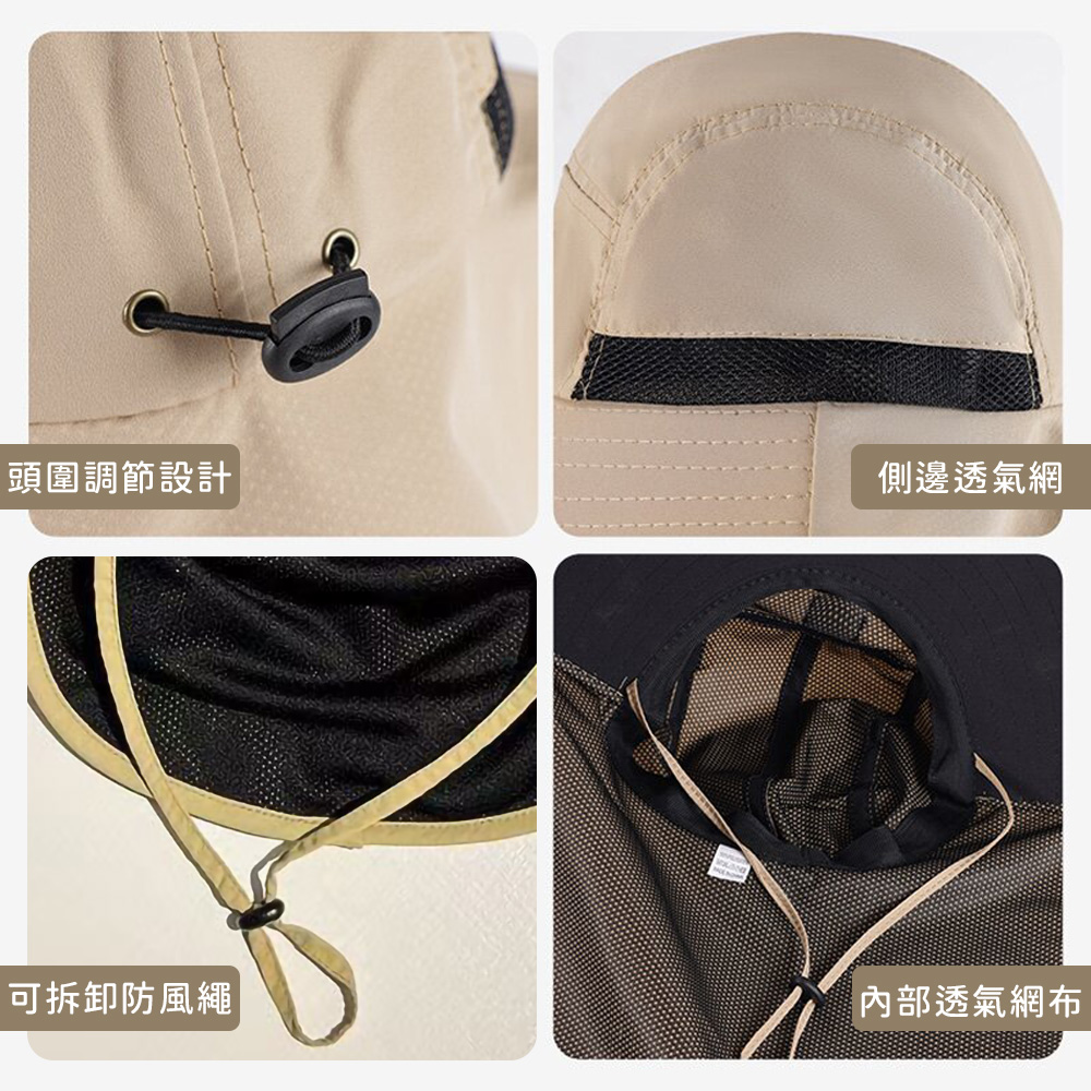 大帽檐全遮披肩遮陽帽