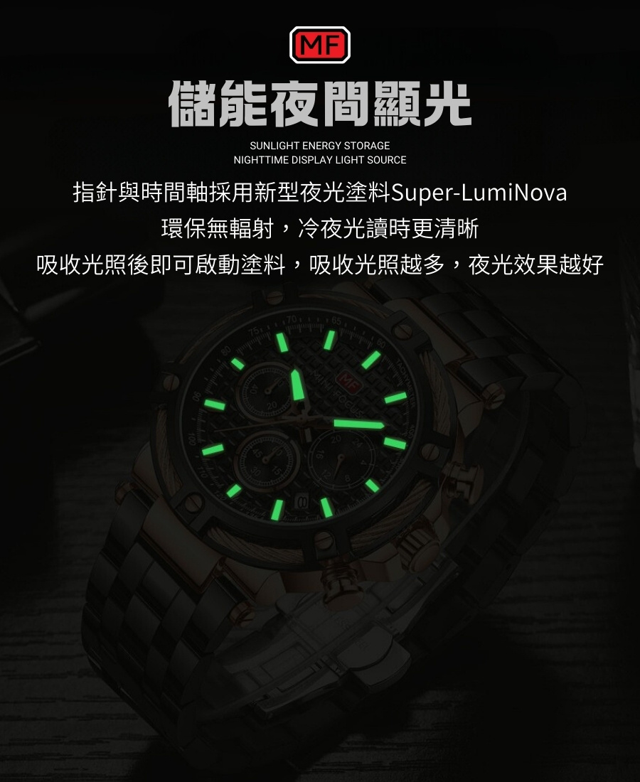 MF 商務款防水石英錶 日本機芯 實心錶帶 合金錶殼 精鋼錶扣 手錶 時尚 電子錶 石英錶 運動錶 商務錶