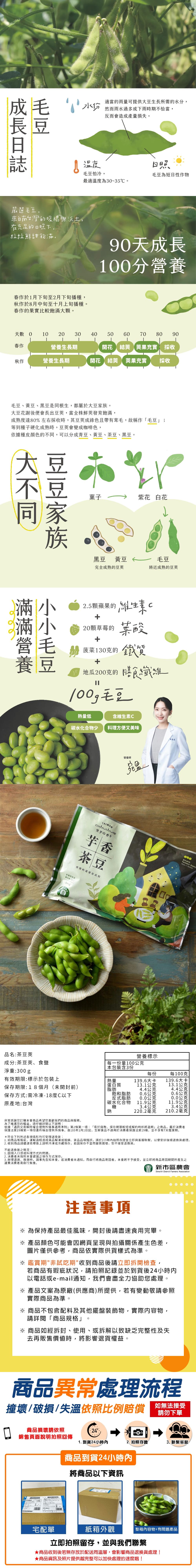 【台南新市區農會】芋香茶豆莢x5包(300g/包)