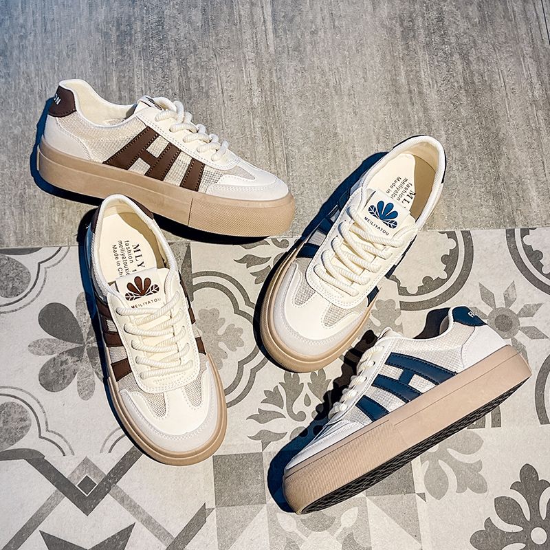 厚底透氣小白鞋阿甘女板鞋女鞋