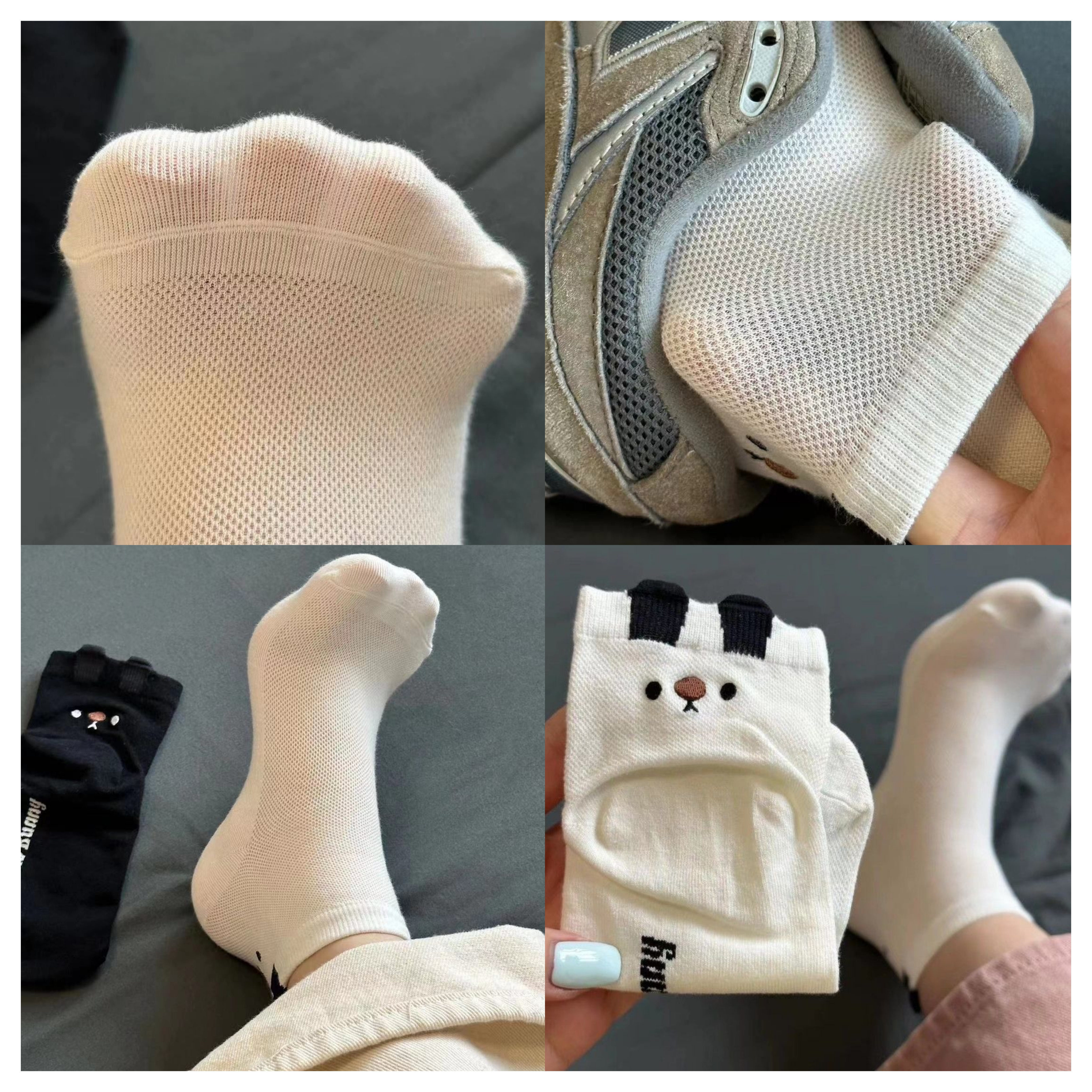 爆款立耳甜心搞怪襪刺繡狗狗短襪褲船型襪