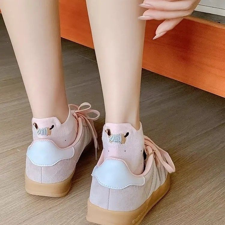 爆款立耳甜心搞怪襪刺繡狗狗短襪褲船型襪