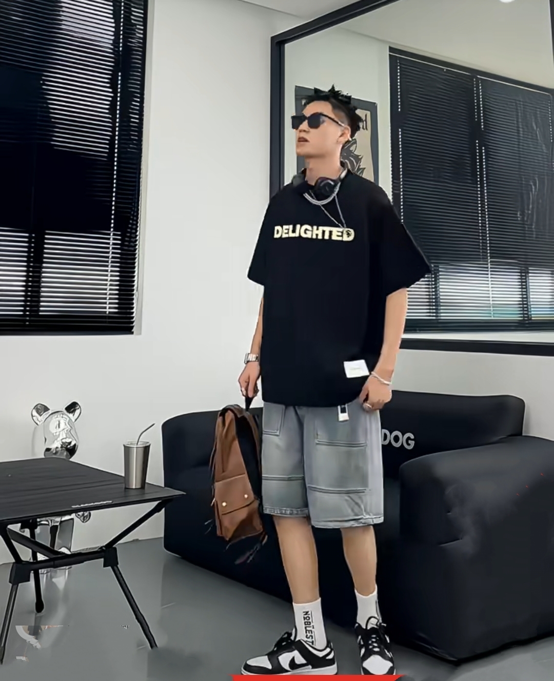 夏季男款薄款水洗復古五分褲短褲