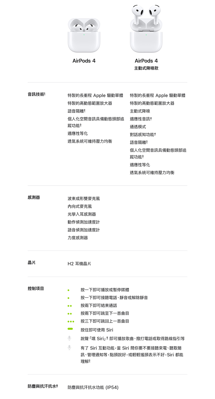 【Apple】AirPods 4 主動降噪款 藍牙耳機 (搭配USB‑C充電盒)