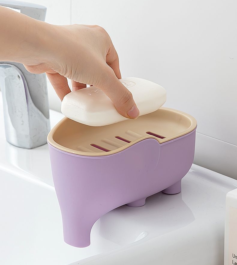 瀝水萌造型香皂盒攜帶旅行香皂盒