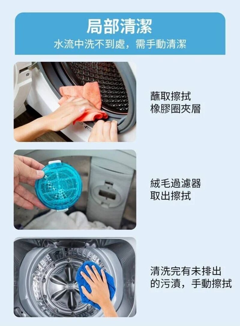 【潔能家】6合1速清洗衣機清洗劑 最快15分鐘清潔完畢 99.99%清潔率